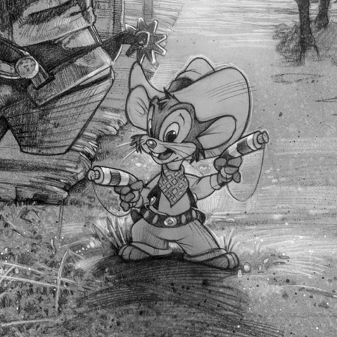 DREW STRUZAN ORIGINAL BLACK/WHITE ART — GALACTIC GALLERY